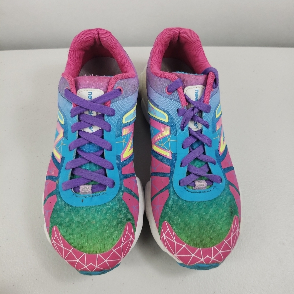 NEW BALANCE LACE-UP RUNNING Sz 1M Girls Sneakers - Picture 9 of 12